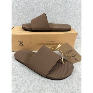 Indosole Mens Slide Sandals Size 7/8‎ Soil Brown Vegan Recycled Tire